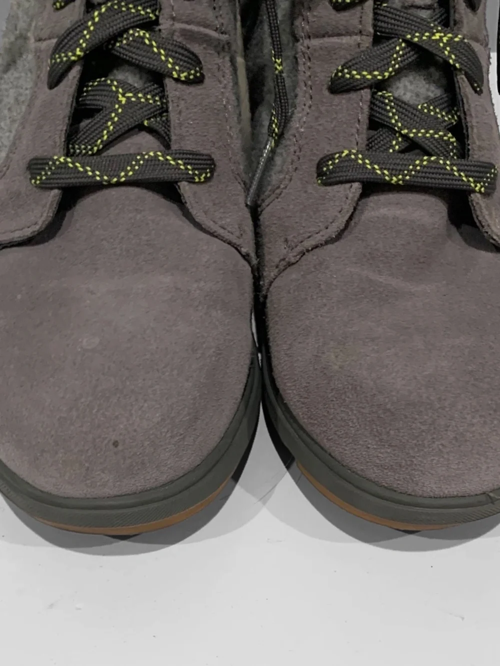 Sorel Evie Lace-Up Ankle Boot Gray Waterproof Suede Leather Wedge Bootie 8